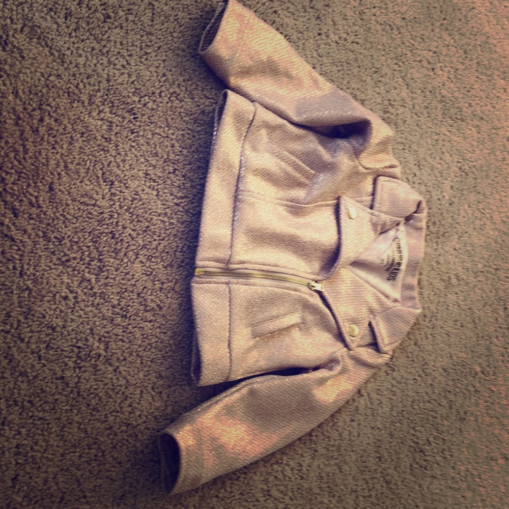 Kids pink and gold  “rock star” jacket